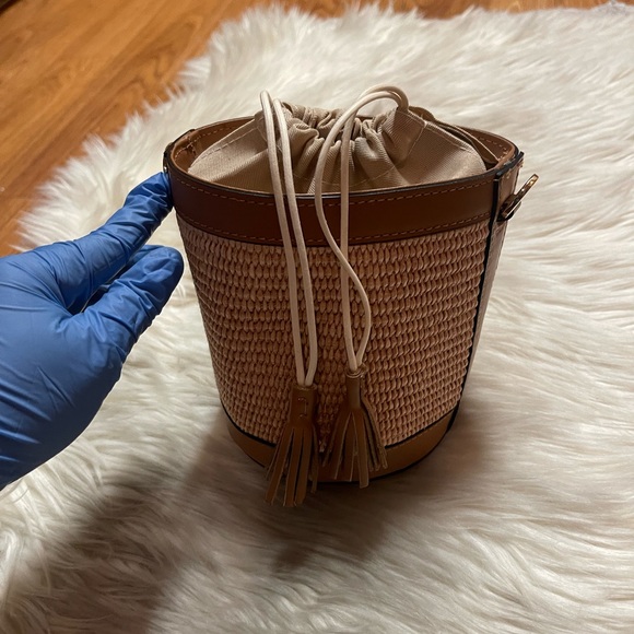 Borse in pelle Camel raffia bag - Picture 9 of 16
